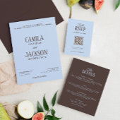 Menu Mariage Brun et Bleu