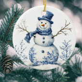 Ensemble De Gant De Cuisine Et De Manique Chinoiserie Roses Bleues Blancs