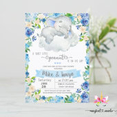 Assiettes En Carton Plaque en papier baby shower Elephant boy.