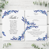 Invitation Plan de table de mariage bleu. Plan de table d'hiv (Personnalisez la collection de ce créateur indépendant.)