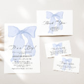 Blue Bow Baby shower Welkom Poster