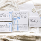 Something Blue Bow Recept voor Bride-to-Be Request Informatiekaartje