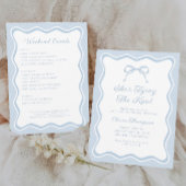 Serviette En Papier Blue Bow Tying Knot Bachelorette Party