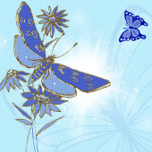 Carte d'invitation pour l'anniversaire du papillon