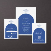 Blue Clam Seashells Coastal Seaside Beach Wedding Save The Date (Personaliseer de collectie van deze zelfstandige maker.)