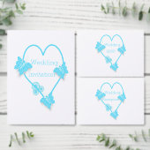 Serviette En Papier Papillon bleu couleur Mariage de conception cardia (Personnalisez la collection de ce créateur indépendant.)