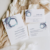 Faire-part de mariage de crabe bleu