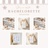 Serviette En Papier Blue Doodle Tropical C'est une Bachelorette Catch