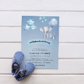 Serviette En Papier Baby shower bleu petit arachide éléphant bleu ball