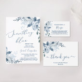 Tableau de sièges Mariage floral bleu poussiéreux