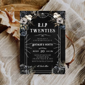 Invitation Floral RIP 30s 40e anniversaire Mort à ma jeunesse