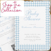 Papier Serviette de douche pour bébé classique en Gingham