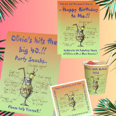 Invitation à la fête d'anniversaire Blue Hawaii