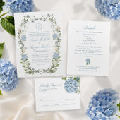 Faire-part de mariage à blason monogramme avec Hyd