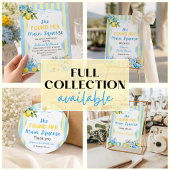 Poster Faveur de mariage Floral Blue Main Squeeze
