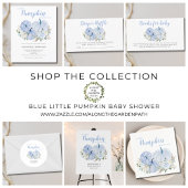Serviette En Papier Baby shower Bleu Petit Citrouille