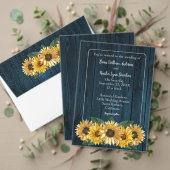 Rustige Blue Sunflower Reception Place Card (Personaliseer deze collectie van deze onafhankelijke maker. Test)