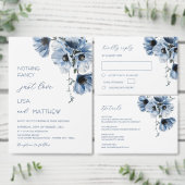 Blue Flowers White Kaart (Personaliseer de collectie van deze zelfstandige maker.)