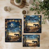 Serviette En Papier Midnight Desert Cowboy 1st Birthday Rodeo