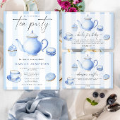 Poster Blue tea party - devinez le doux désordre