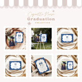 Invitation Bleu Toile Bow Nurse School Grad