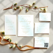 Invitations En Acrylique Mariage d'aquarelle bleu