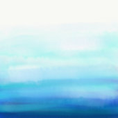 Invitation Vagues minimalistes à l'aquarelle bleue