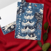 Poster de Noël bleu blanc Arbre de Noël (Personnalisez la collection de ce créateur indépendant.)