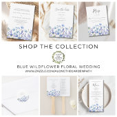 Faire-part de mariage Floral Fleur sauvage bleu