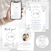 Fleur sauvage bleu Ordre des événements poster Mar