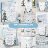Invitation Bonjour Bébé Bleu Shower de Bébé Hiver