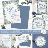 Serviette En Papier Bleu Berry Baby shower doux