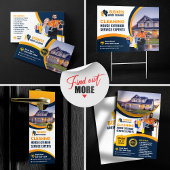 Prospectus 14 Cm X 21,6 Cm Service de nettoyage extérieur BlueOrange House