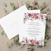 Cartons Réponse Code QR flou et bordeaux élégant Script (Personnalisez la collection de ce créateur indépendant. Test)