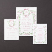 Invitation All in One Delicate Blush and Sage Ornate Wedding (Personnalisez la collection de ce créateur indépendant.)