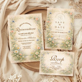 Save The Date Blush Blue Meadow Quinceañera