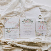 Save The Date Boho rose et or floral Mariage photo