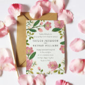 Blush Bouquet Invitations de mariage