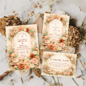 Invitation Blush Floral Arch Wedding