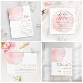 Invitation Baby shower des points de Parties scintillant en o