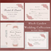 Carte D'accompagnement Customized Blush Floral Garden Wedding Details