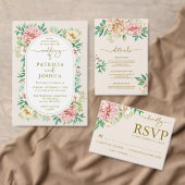 Blush Hydrangea Floral Enregistrer la carte Mariag (Personnalisez la collection de ce créateur indépendant. )