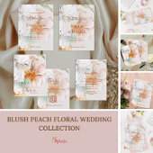 Carte Postale Faire-part Save the Date Wedding Card | Floral Blush Peach