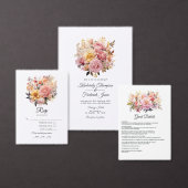 Menu Mariage floral blanc et or (Personnalisez la collection de ce créateur indépendant.)