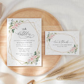 Invitation Fleurs roses, Fleurs blanches, Verdure, Doux 16