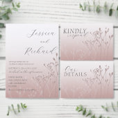 Menu du Mariage or Rose moderne simple (Personnalisez la collection de ce créateur indépendant.)