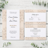Carte de menu de dîner à bordure festonnée botaniq (Personnalisez la collection de ce créateur indépendant.)