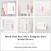 He Said She Said Pink Bow Champagne Bridal Game