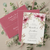 Cartons Réponse Fleurs roses rousses Verdure Mariage Floral (Personnalisez la collection de ce créateur indépendant. Test)