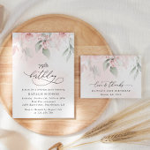 Invitation Tout En Un Fleurs blanches, Fleurs roses, Boho, Sweet 16